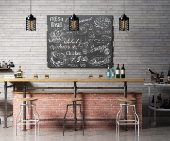 Industrial Style Counter Bar-ID:797353983