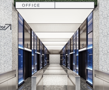 Modern Office Elevator Hall-ID:778948241