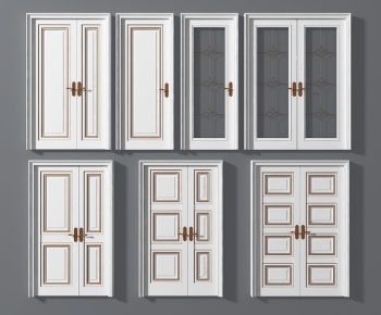 Simple European Style Double Door-ID:262192739