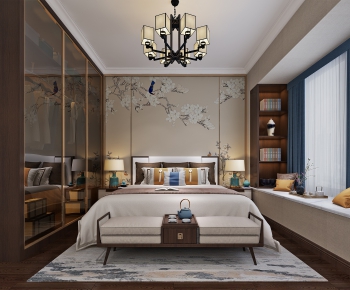 New Chinese Style Bedroom-ID:511356963