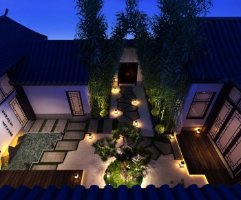 New Chinese Style Courtyard/landscape-ID:669770364