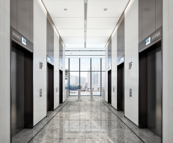Modern Office Elevator Hall-ID:877940721