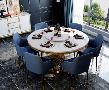 Post Modern Style Dining Table And Chairs-ID:229904641