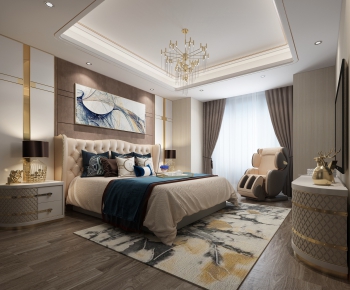 Simple European Style Bedroom-ID:611127265