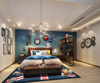 Industrial Style Boy's Room And Son's Room-ID:577849234