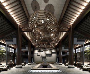 New Chinese Style Lobby Hall-ID:278544443