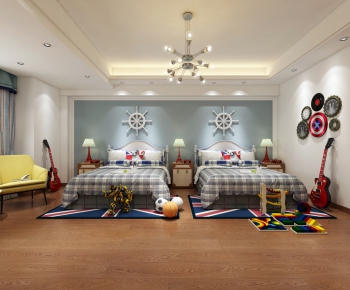 Simple European Style Boy's Room And Son's Room-ID:683755923
