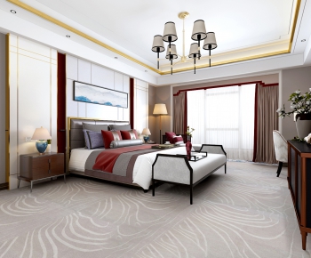 New Chinese Style Bedroom-ID:563384714