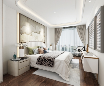 New Chinese Style Bedroom-ID:466525482