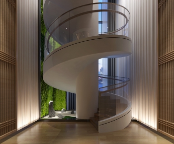 New Chinese Style Rotating Staircase-ID:735734787