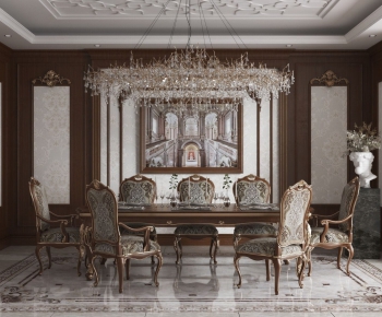 American Style Classical Style Dining Room-ID:760543329