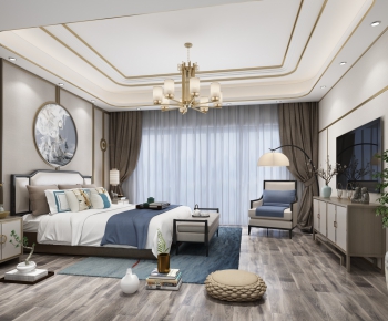 New Chinese Style Bedroom-ID:616352527