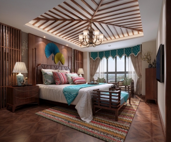 Southeast Asian Style Bedroom-ID:954367947