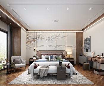 New Chinese Style Bedroom-ID:382998963