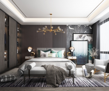New Chinese Style Bedroom-ID:777485955