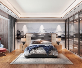 New Chinese Style Bedroom-ID:916245857