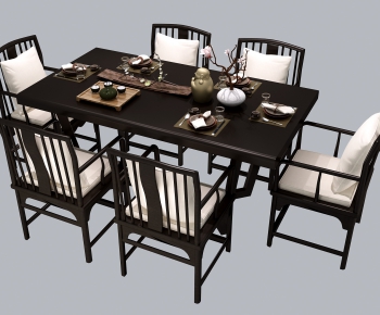 New Chinese Style Dining Table And Chairs-ID:487784766