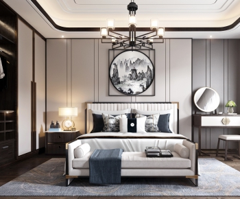 New Chinese Style Bedroom-ID:165863476