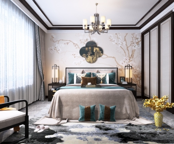 New Chinese Style Bedroom-ID:455419811