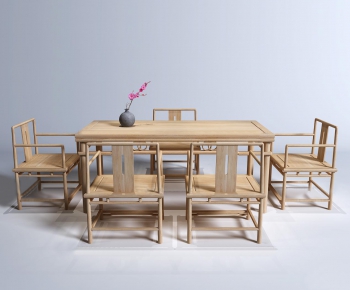 New Chinese Style Dining Table And Chairs-ID:215604948