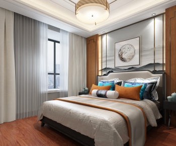 New Chinese Style Bedroom-ID:263576534