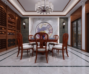 New Chinese Style Dining Room-ID:622657689