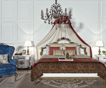 European Style Double Bed-ID:727238714