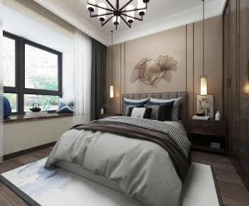New Chinese Style Bedroom-ID:659926544