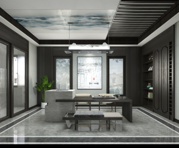 New Chinese Style Dining Room-ID:466294316