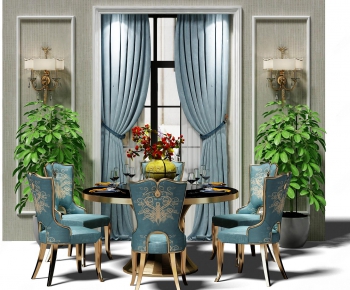European Style Dining Table And Chairs-ID:514721297