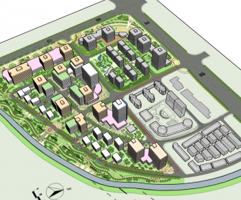 Modern Architectural Bird's-eye View Planning-ID:523976178