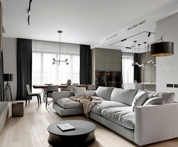 Modern A Living Room-ID:194344456