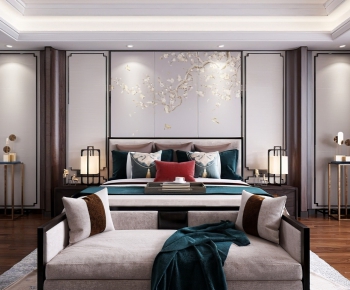 New Chinese Style Bedroom-ID:520007379
