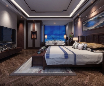 New Chinese Style Bedroom-ID:398149528