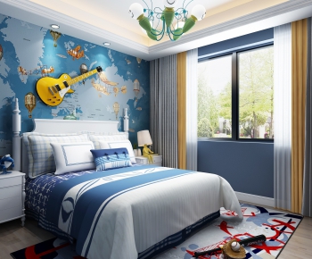 Mediterranean Style Boy's Room And Son's Room-ID:100779531
