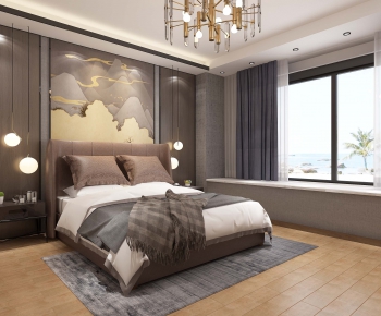 New Chinese Style Bedroom-ID:556388334
