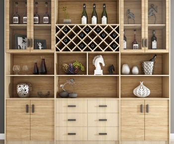 New Chinese Style Wine Cabinet-ID:540738512