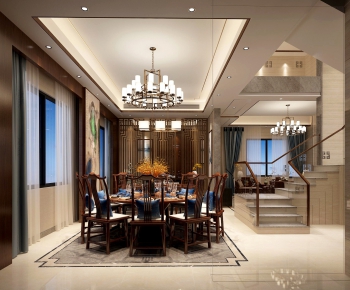 New Chinese Style Dining Room-ID:203242822