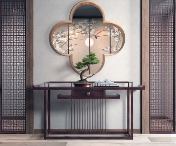 New Chinese Style Side Cabinet/Entrance Cabinet-ID:468545393