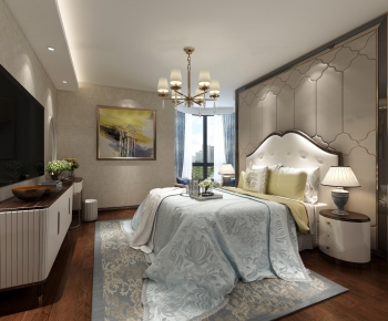 Simple European Style Bedroom-ID:449441923