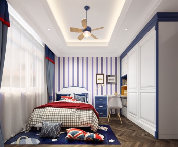Mediterranean Style Boy's Room And Son's Room-ID:502459961