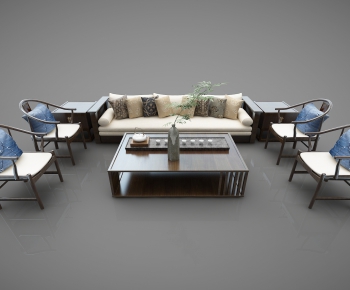 New Chinese Style Sofa Combination-ID:485388784