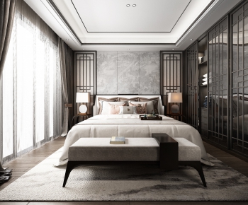 New Chinese Style Bedroom-ID:810143734