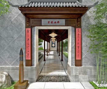 New Chinese Style Facade Element-ID:882413552