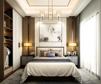 New Chinese Style Bedroom-ID:446567314