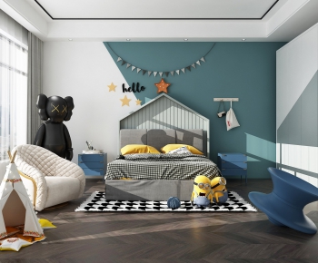 Modern Boy's Room And Son's Room-ID:641550855