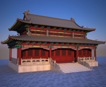 Chinese Style Ancient Architectural Buildings-ID:563962755