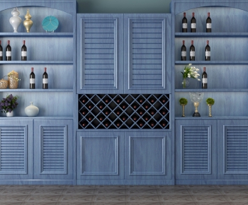 Mediterranean Style Wine Cabinet-ID:283702648