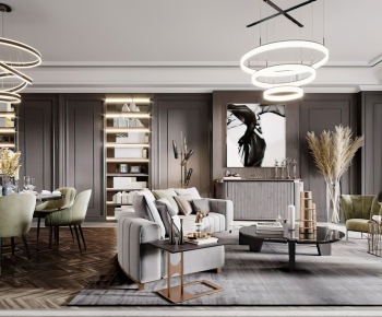 American Style A Living Room-ID:409915566