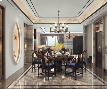 New Chinese Style Dining Room-ID:576164746